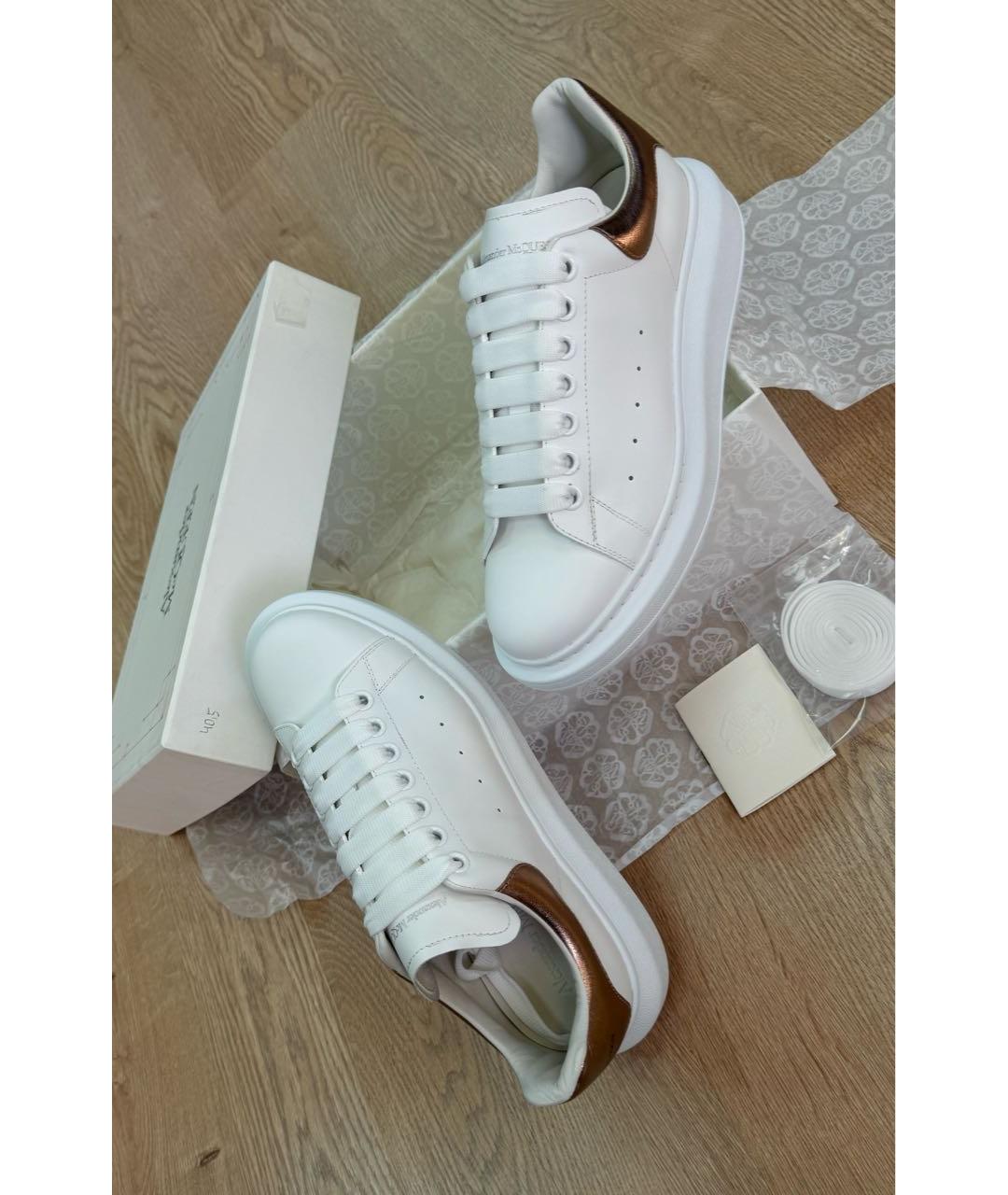ALEXANDER MCQUEEN Белые кожаные кеды, фото 6