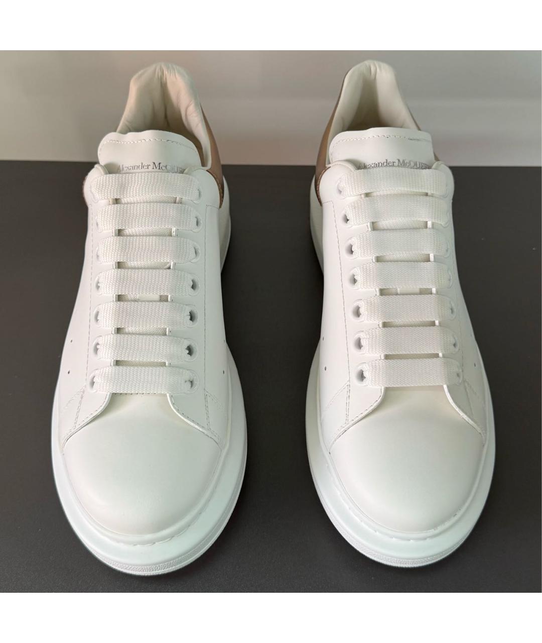ALEXANDER MCQUEEN Белые кожаные кеды, фото 3
