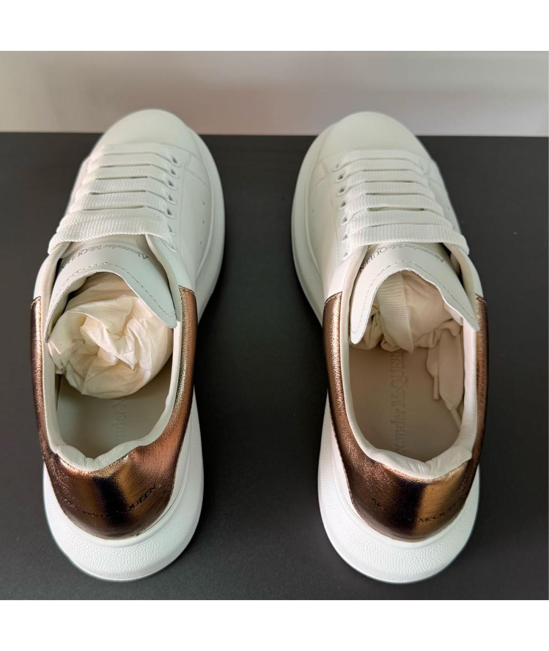 ALEXANDER MCQUEEN Белые кожаные кеды, фото 4