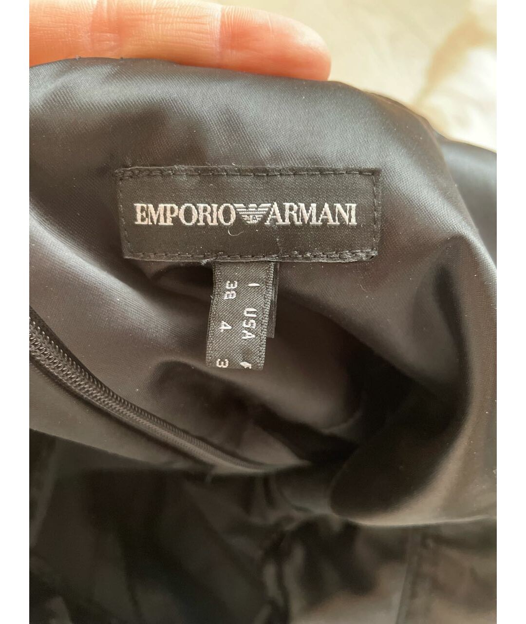 EMPORIO ARMANI Черное вискозное коктейльное платье, фото 4