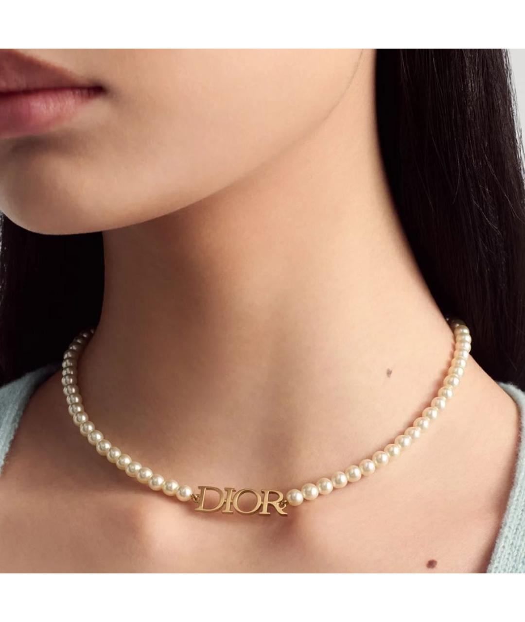 CHRISTIAN DIOR Белое колье, фото 2