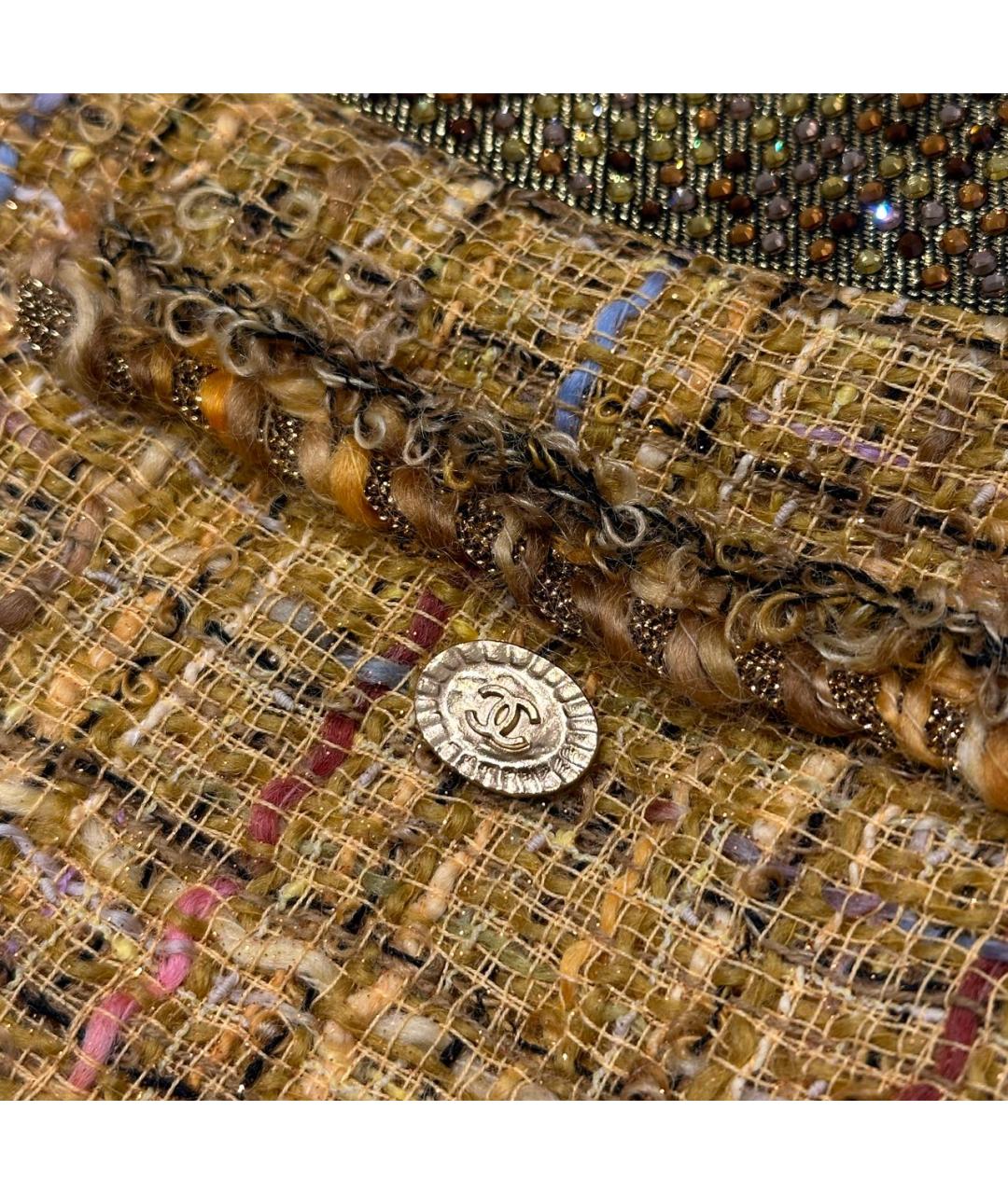 CHANEL Желтая юбка мини, фото 5