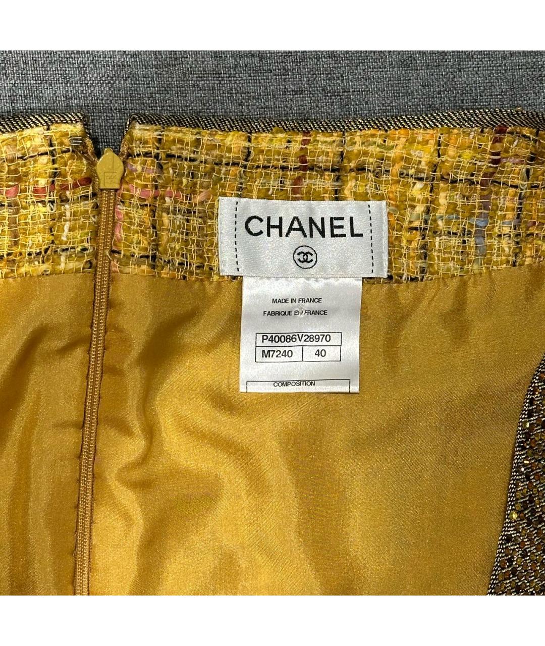 CHANEL Желтая юбка мини, фото 8