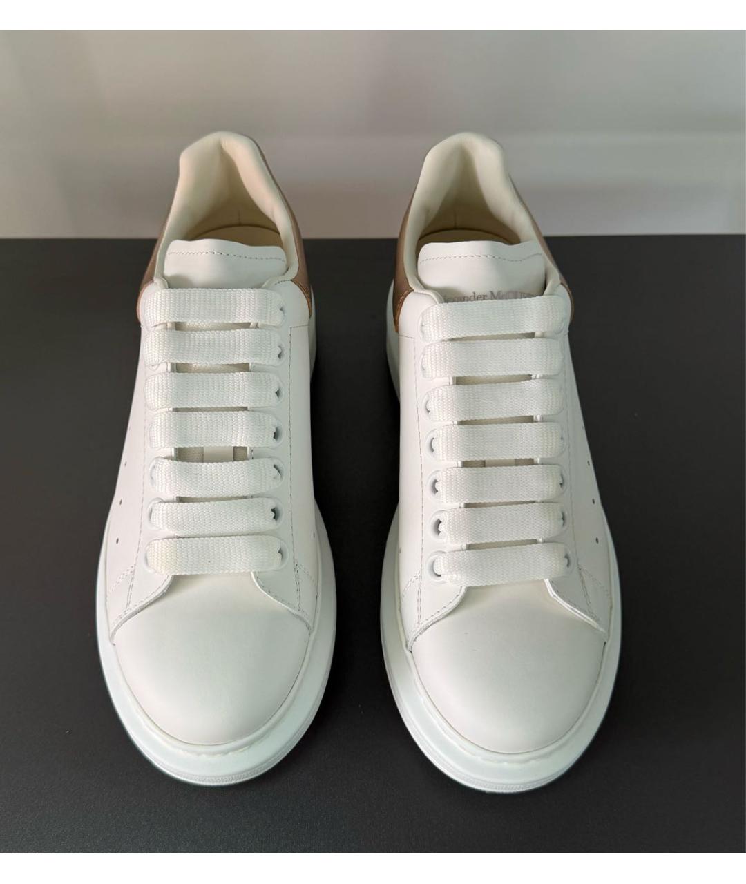 ALEXANDER MCQUEEN Белые кожаные кеды, фото 3