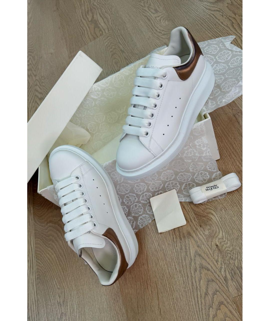 ALEXANDER MCQUEEN Белые кожаные кеды, фото 6