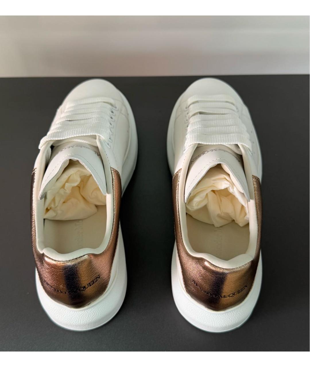 ALEXANDER MCQUEEN Белые кожаные кеды, фото 4