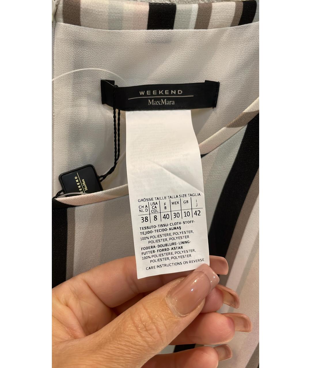 WEEKEND MAX MARA Мульти полиэстеровое коктейльное платье, фото 3