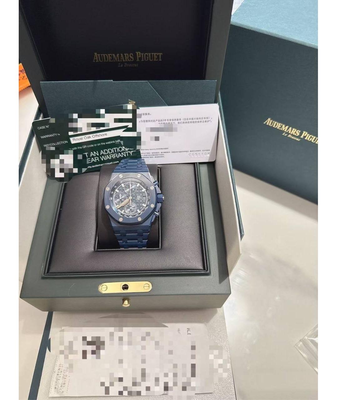 Audemars Piguet Темно-синие керамические часы, фото 2
