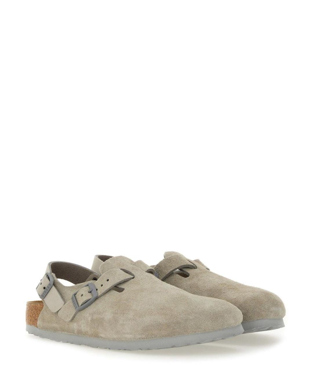 BIRKENSTOCK Серые замшевые сандалии, фото 2