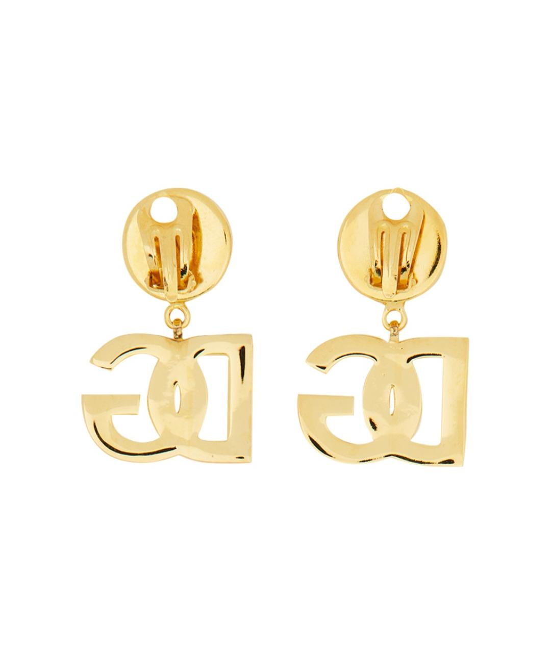 DOLCE&GABBANA Золотые металлические серьги, фото 5