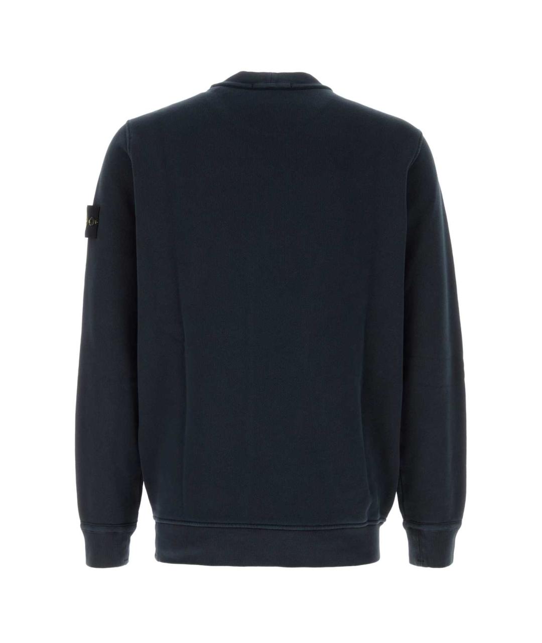 STONE ISLAND Темно-синий хлопковый джемпер / свитер, фото 2