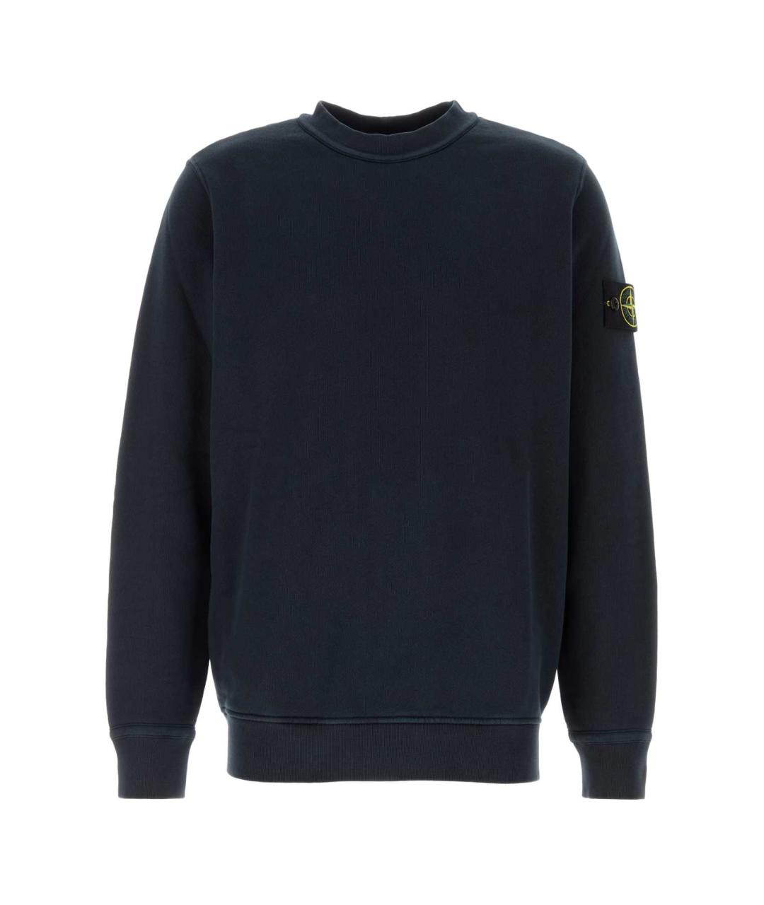 STONE ISLAND Темно-синий хлопковый джемпер / свитер, фото 1