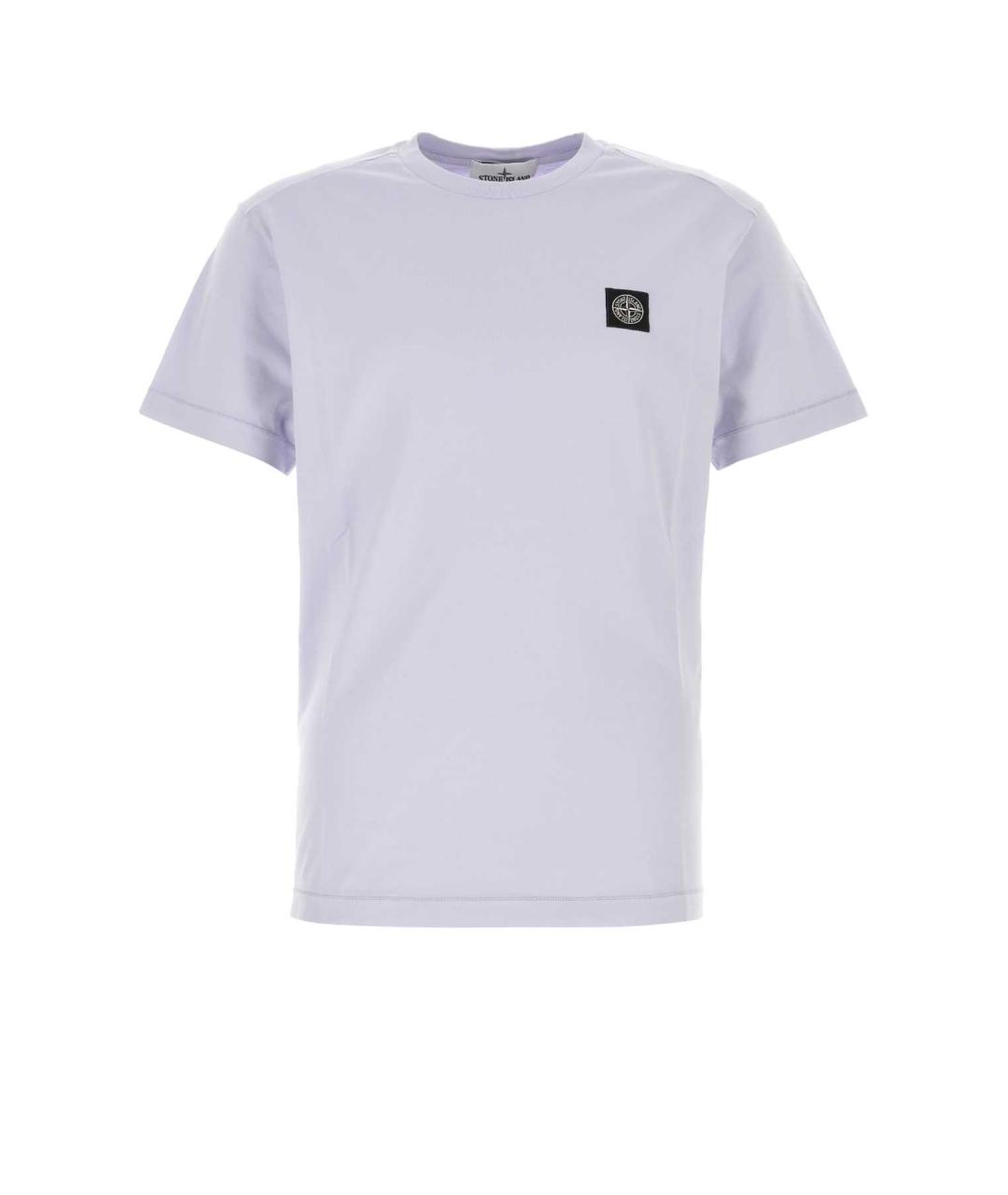 STONE ISLAND Фиолетовая хлопковая футболка, фото 1