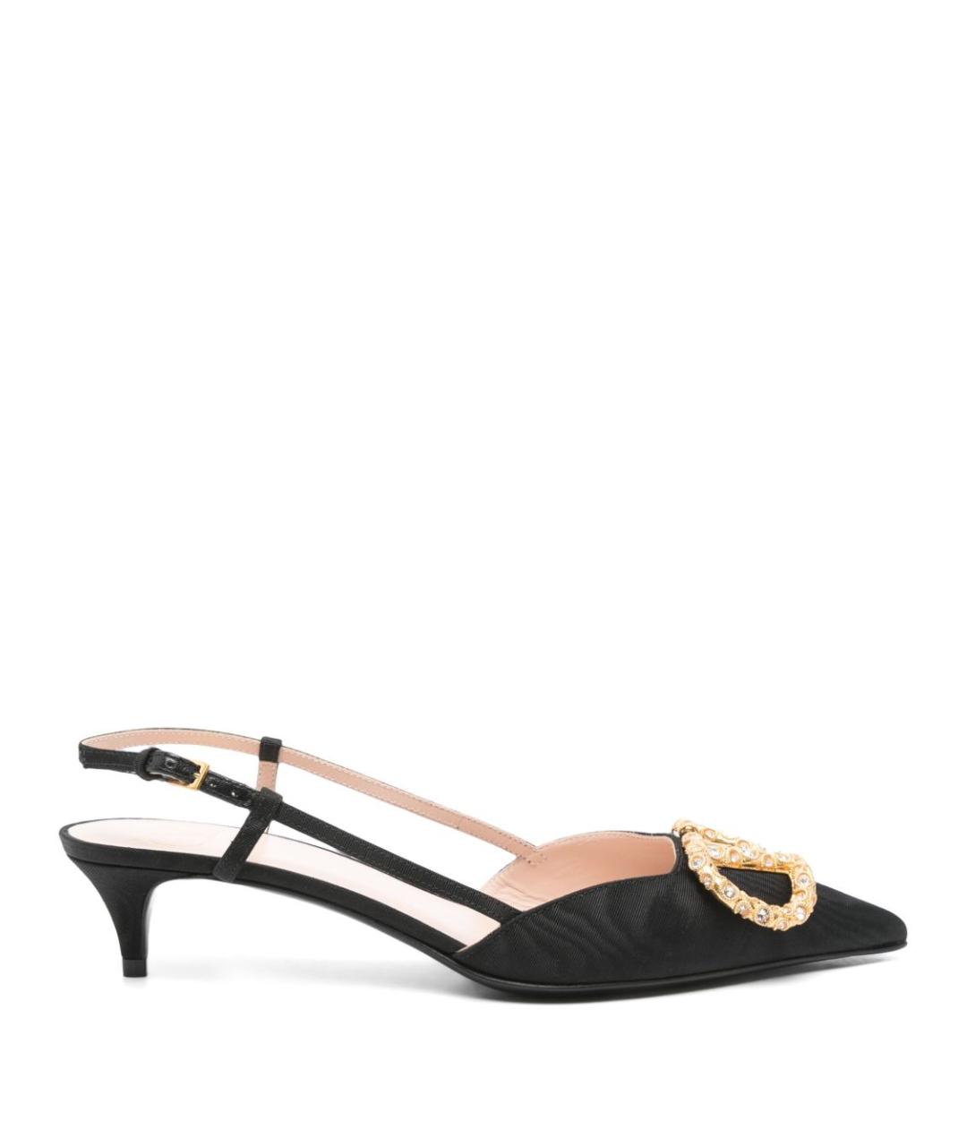 VALENTINO Черные текстильные туфли, фото 1