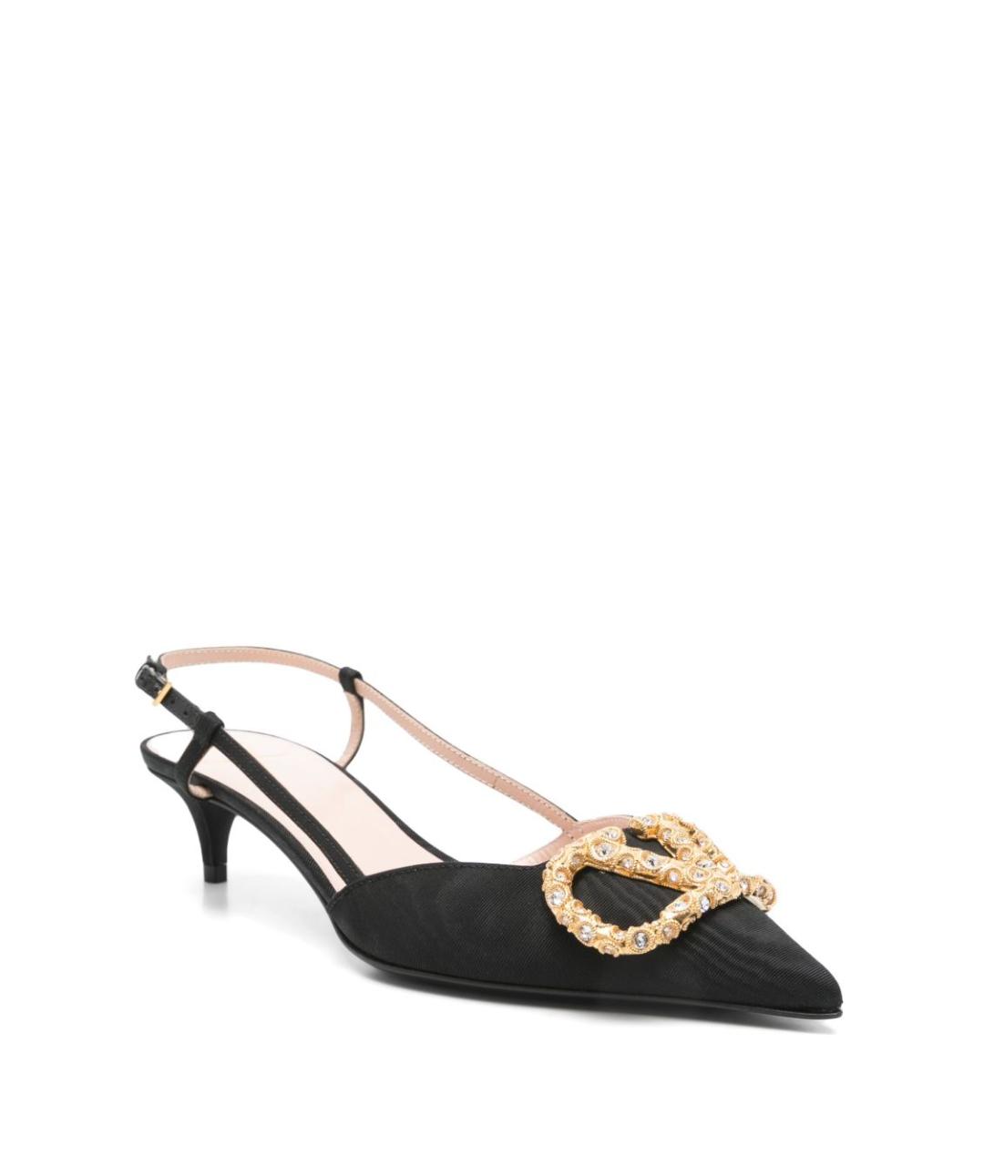 VALENTINO Черные текстильные туфли, фото 2