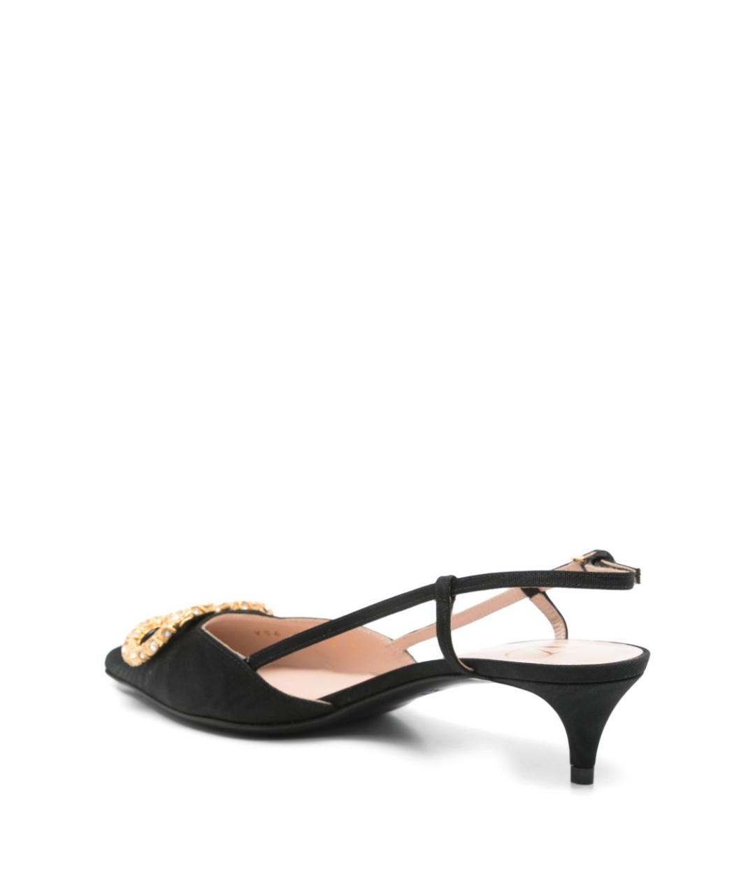 VALENTINO Черные текстильные туфли, фото 3
