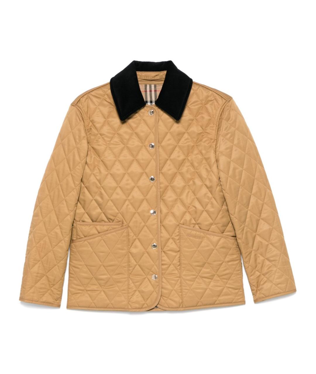 BURBERRY Бежевая полиэстеровая куртка, фото 1