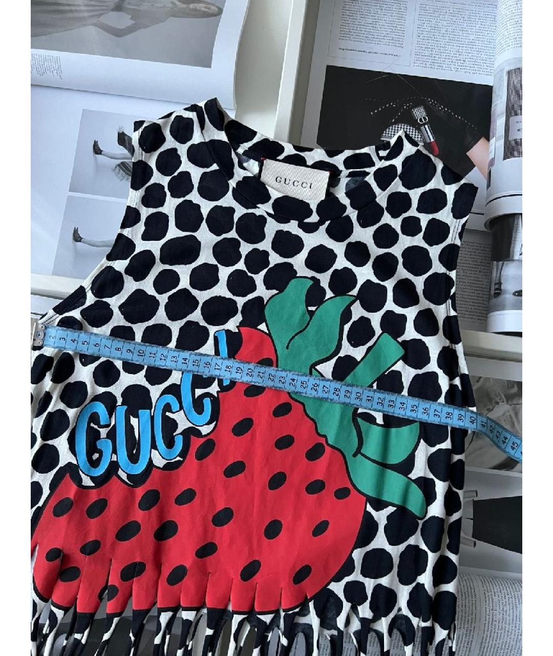 GUCCI Мульти хлопко-эластановая майка, фото 6