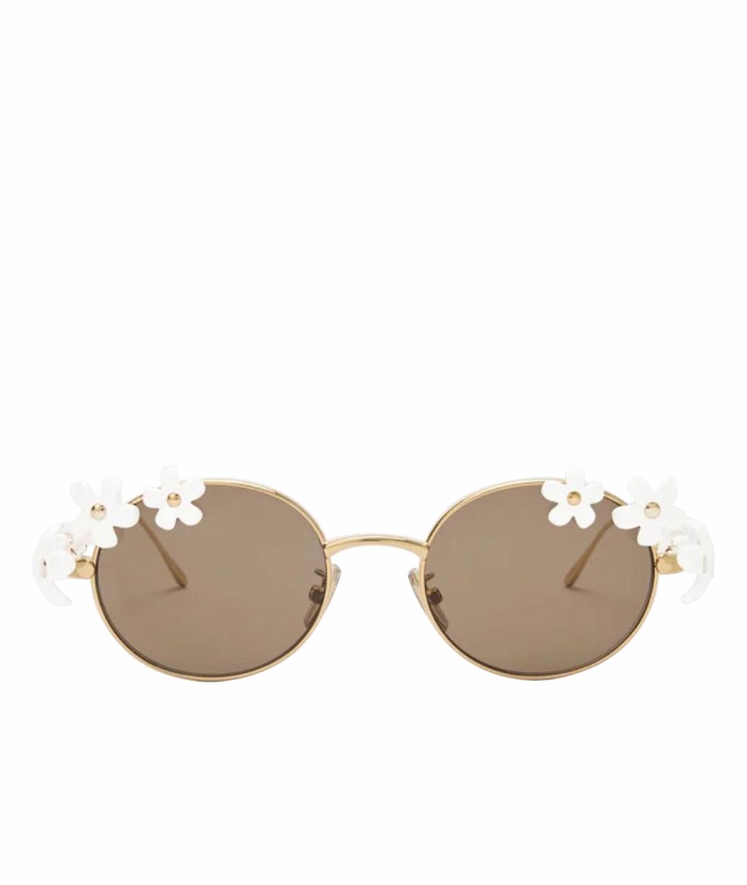 LOEWE Белые металлические солнцезащитные очки, фото 1