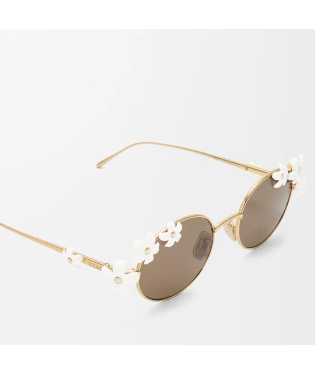 LOEWE Белые металлические солнцезащитные очки, фото 5