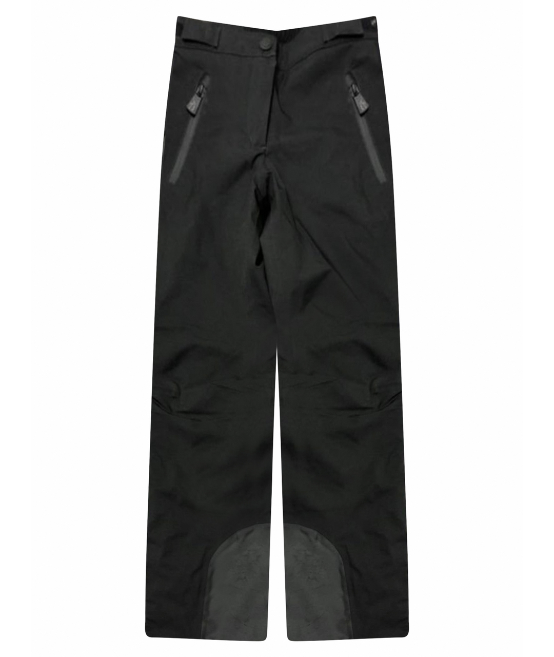 MONCLER Черные полиэстеровые брюки широкие, фото 1