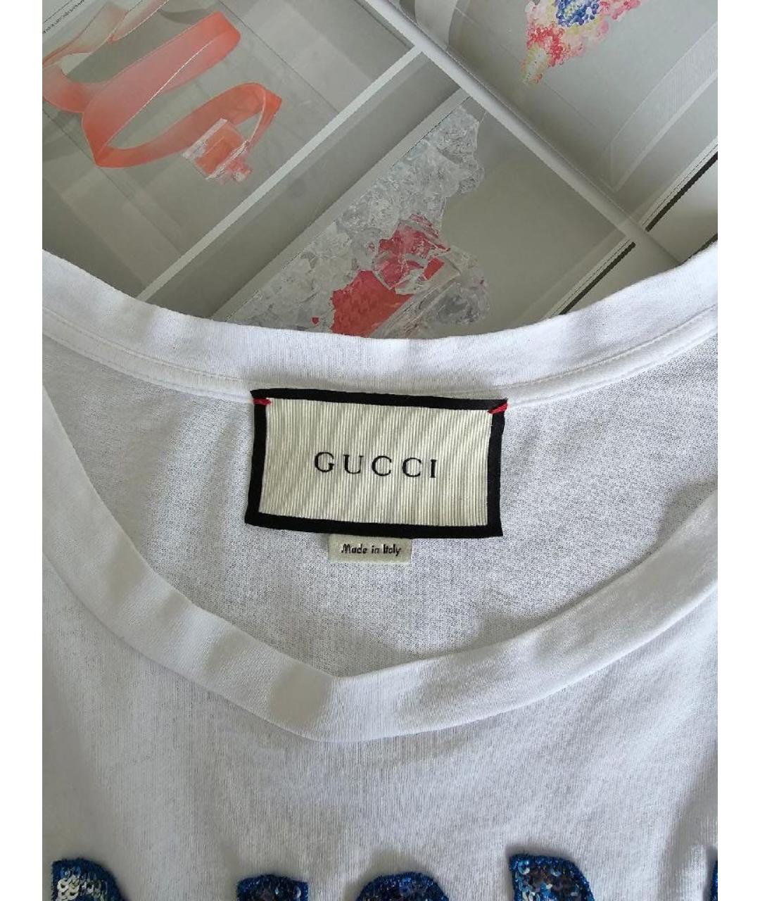 GUCCI Серая хлопковая футболка, фото 3