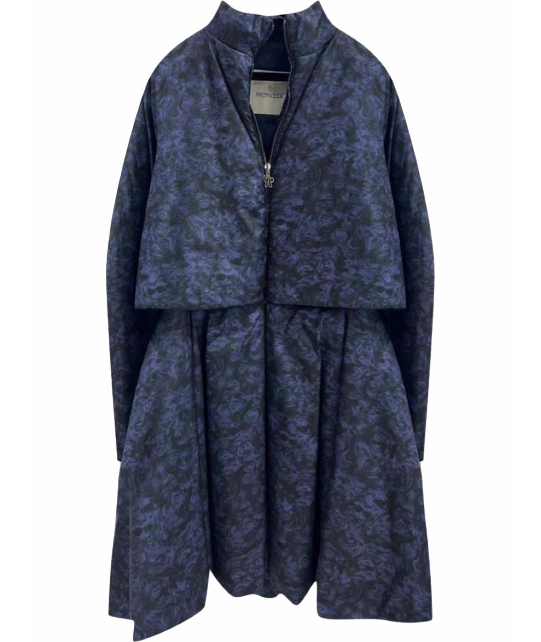 MONCLER Синий полиэстеровый пуховик, фото 1