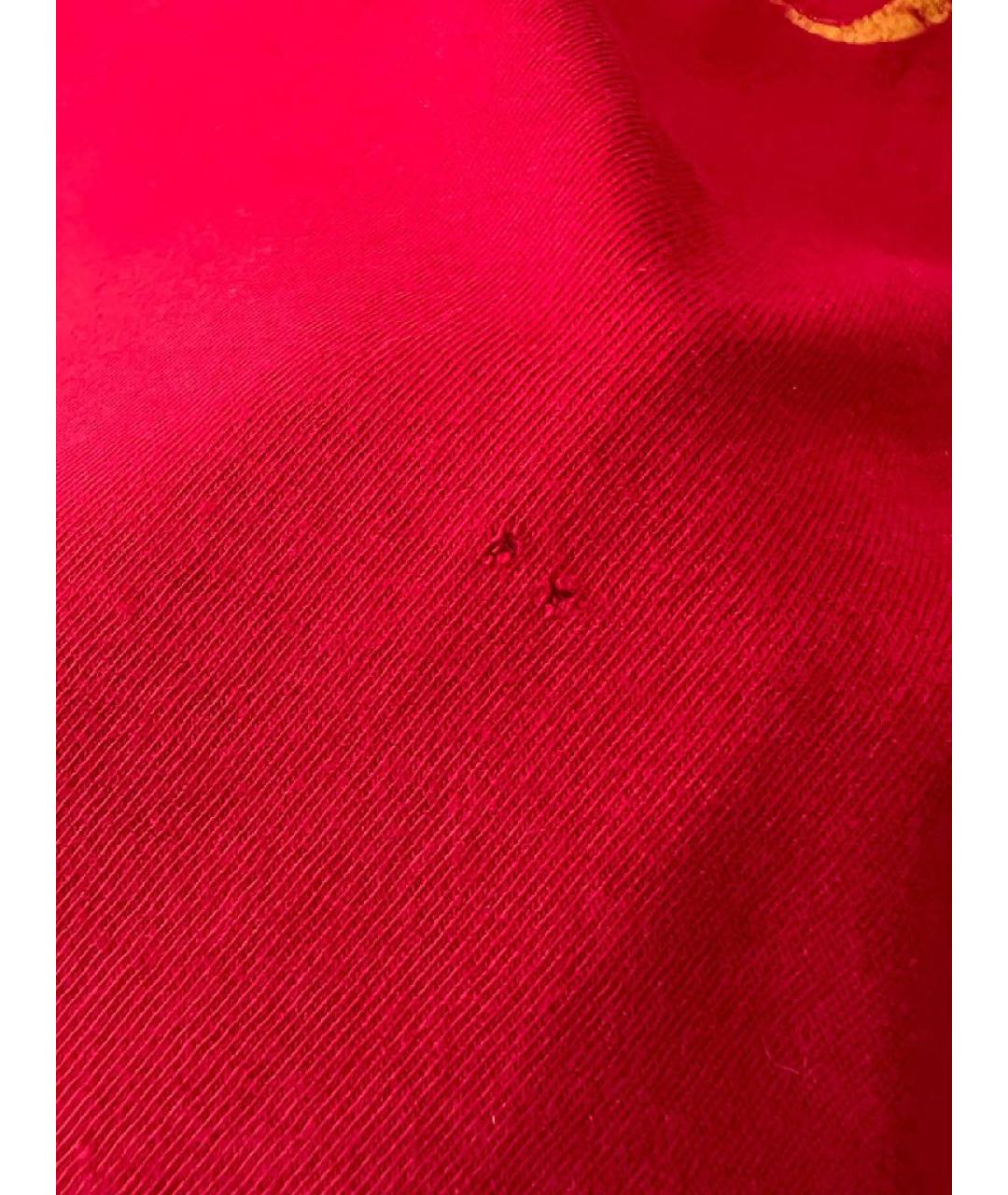 GUCCI Бордовая хлопковая футболка, фото 8