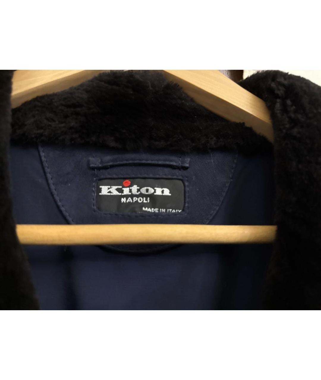KITON Темно-синяя шерстяная куртка, фото 5
