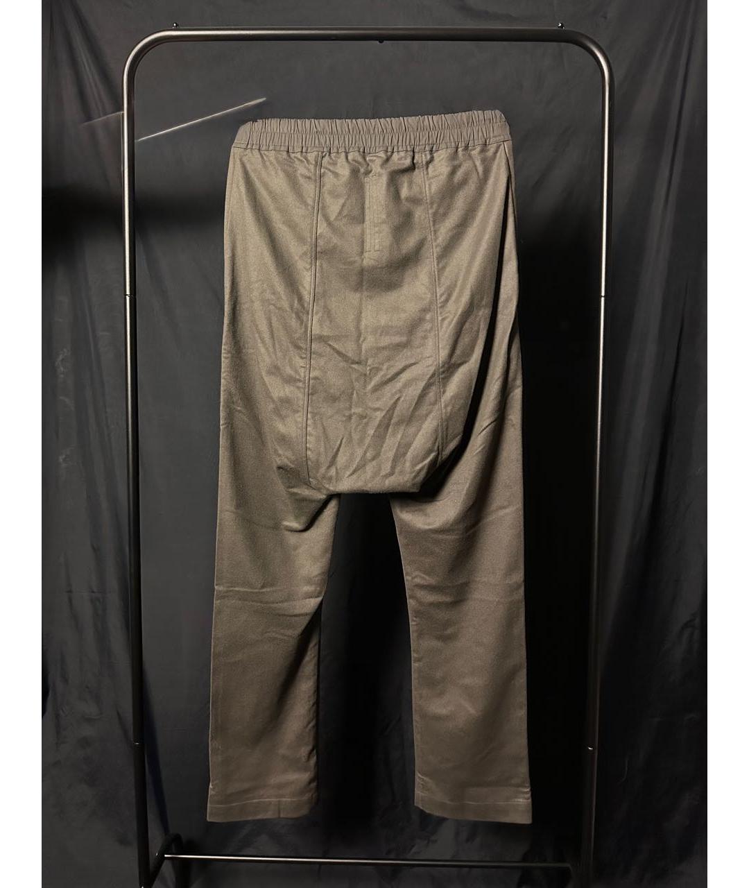 RICK OWENS Антрацитовые шерстяные повседневные брюки, фото 2