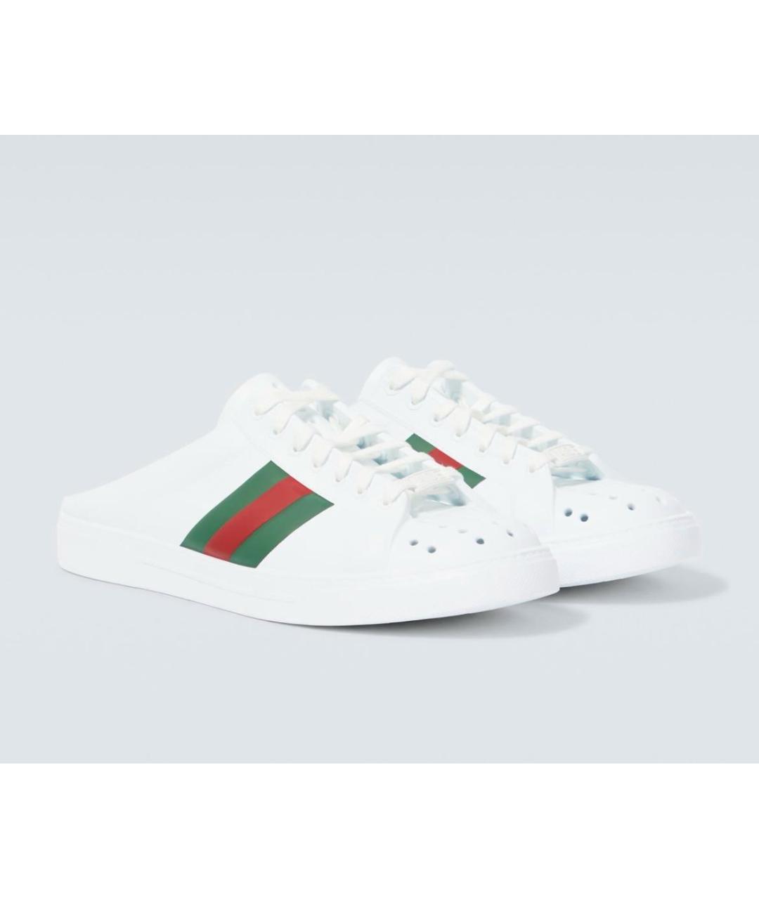 GUCCI Белые резиновые мюли, фото 3