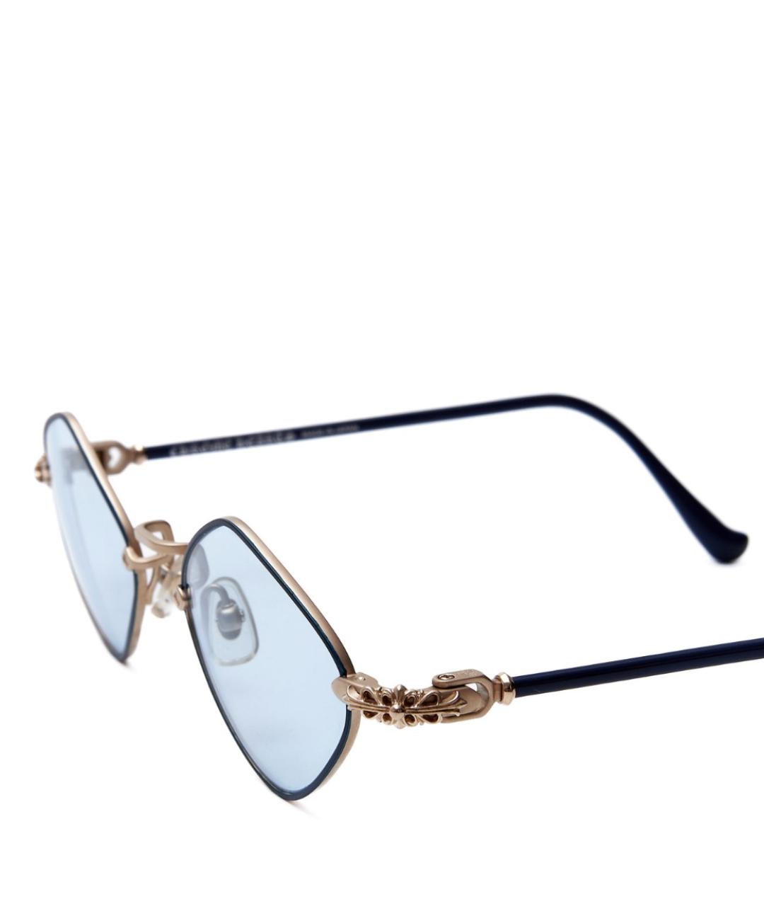 CHROME HEARTS Голубые металлические солнцезащитные очки, фото 2