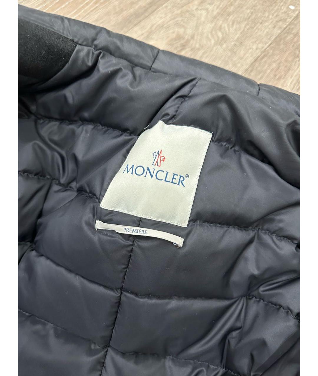 MONCLER Черный шерстяной пуховик, фото 8