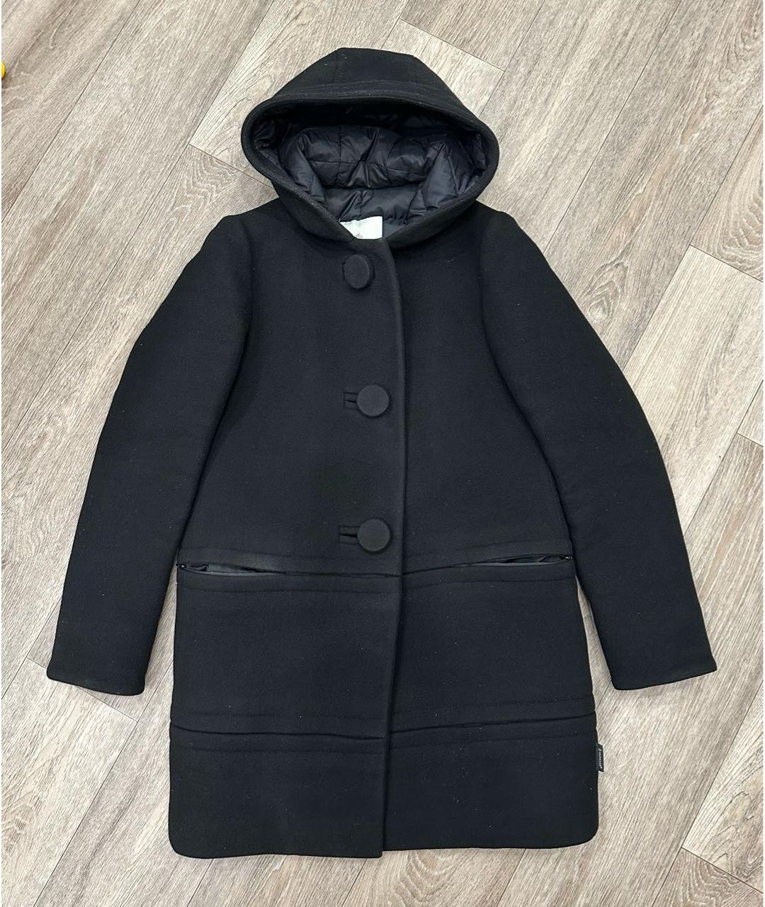 MONCLER Черный шерстяной пуховик, фото 3