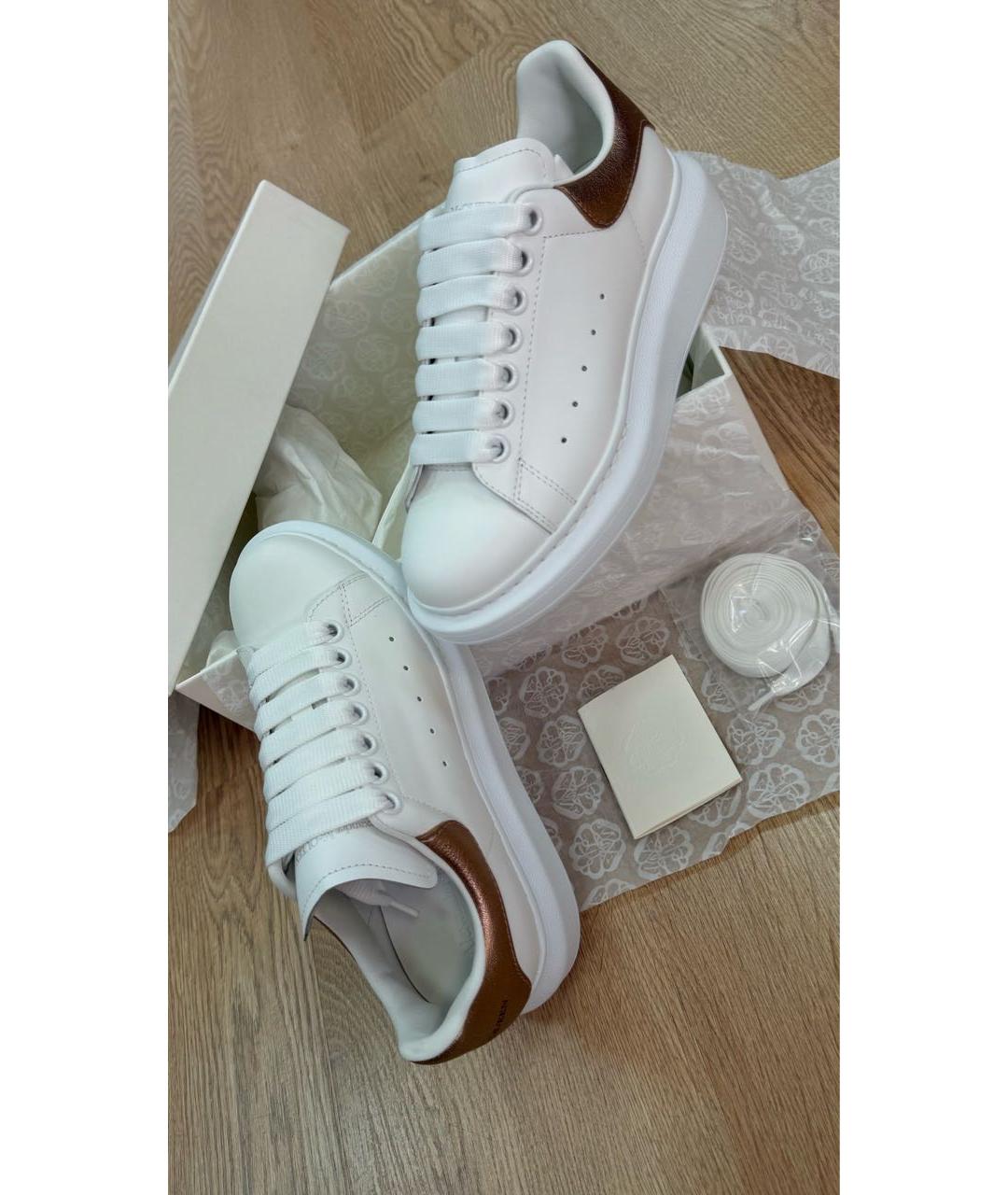 ALEXANDER MCQUEEN Белые кожаные кеды, фото 6