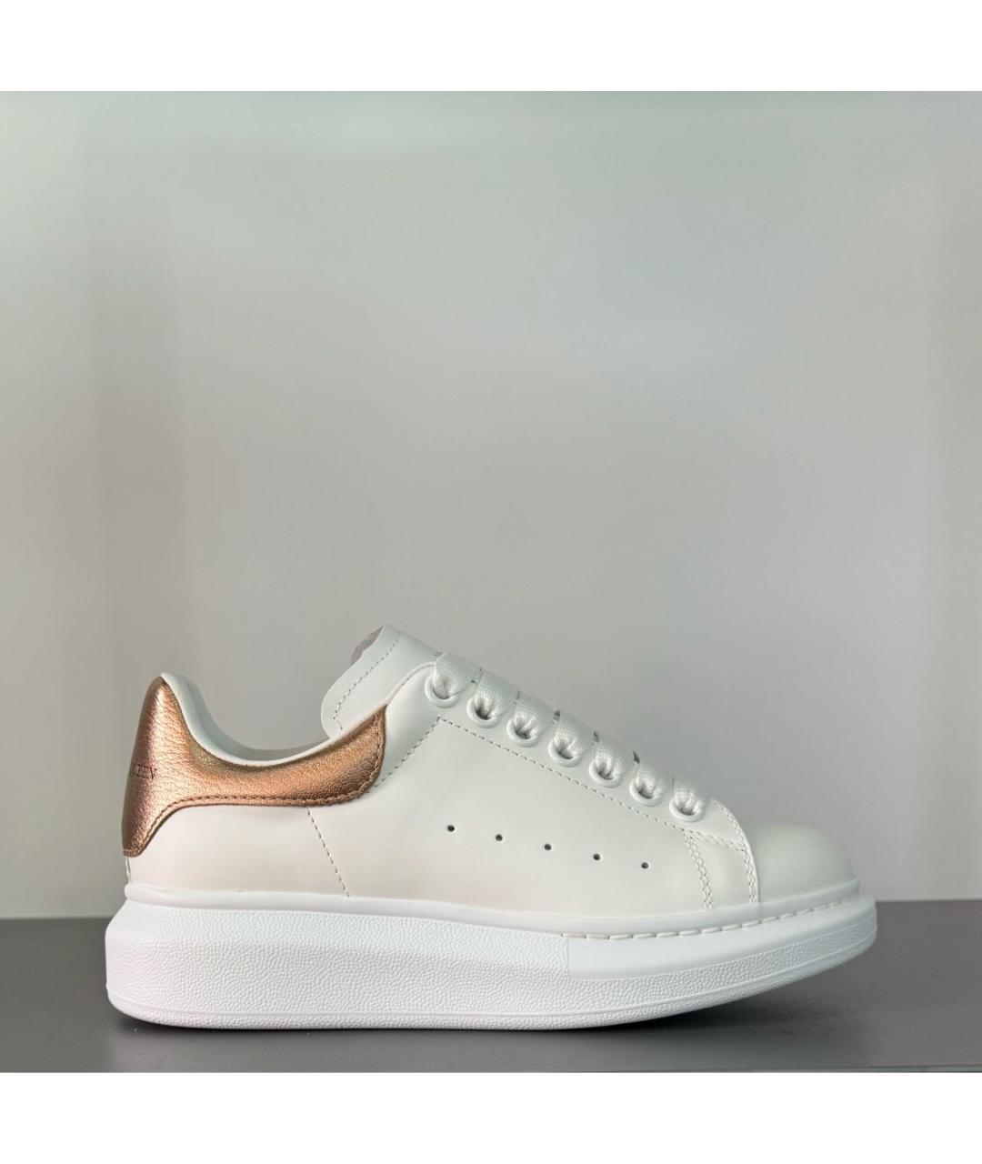 ALEXANDER MCQUEEN Белые кожаные кеды, фото 2