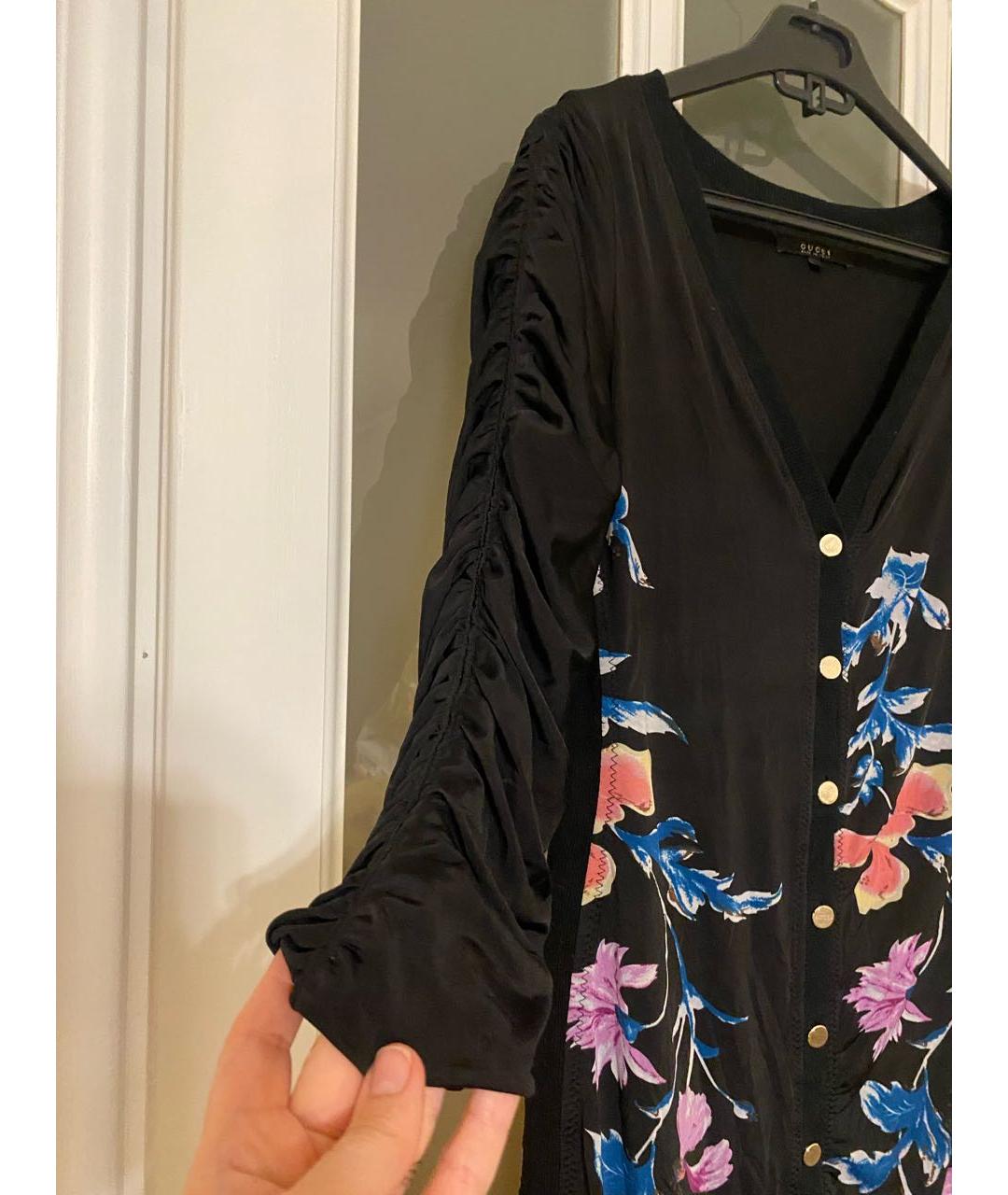 GUCCI Черное вискозное повседневное платье, фото 2