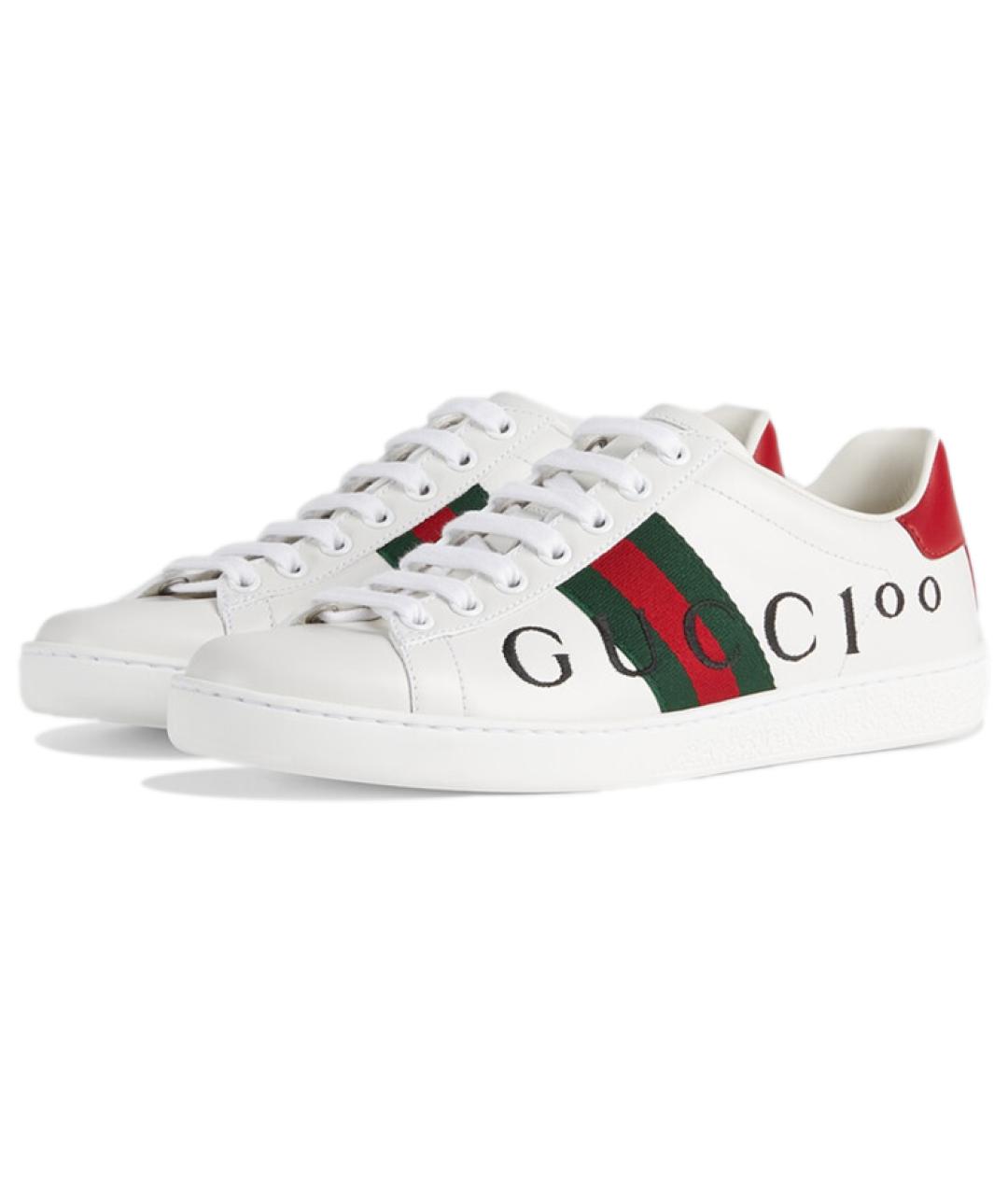 GUCCI Белые низкие кроссовки / кеды, фото 3