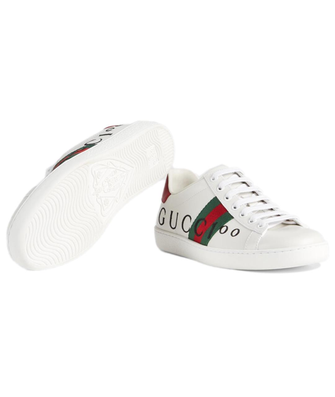 GUCCI Белые низкие кроссовки / кеды, фото 6