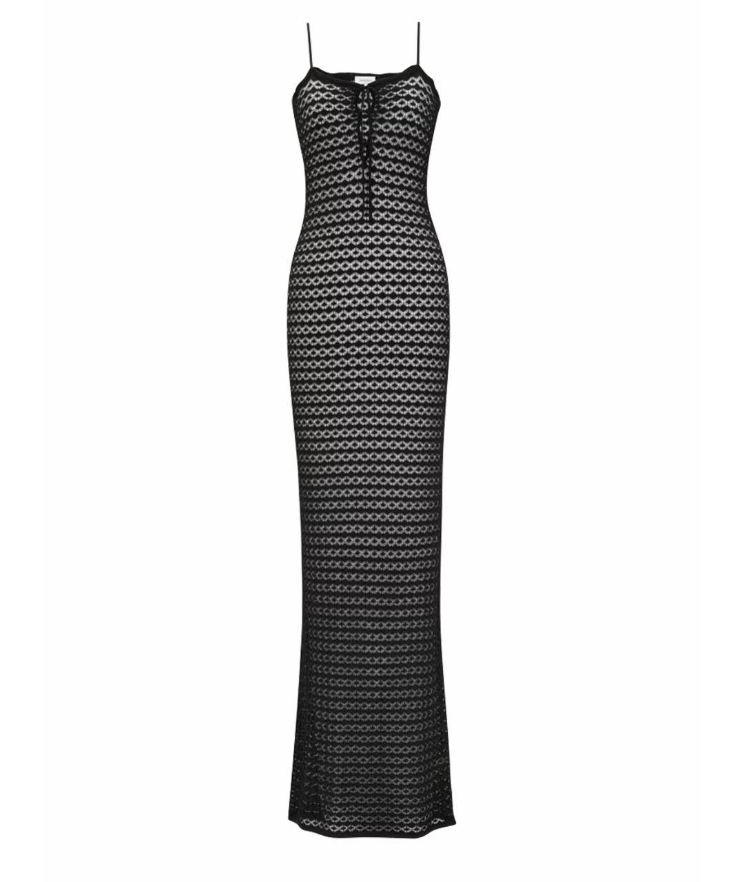 SAINT LAURENT Черный вискозный сарафан, фото 1