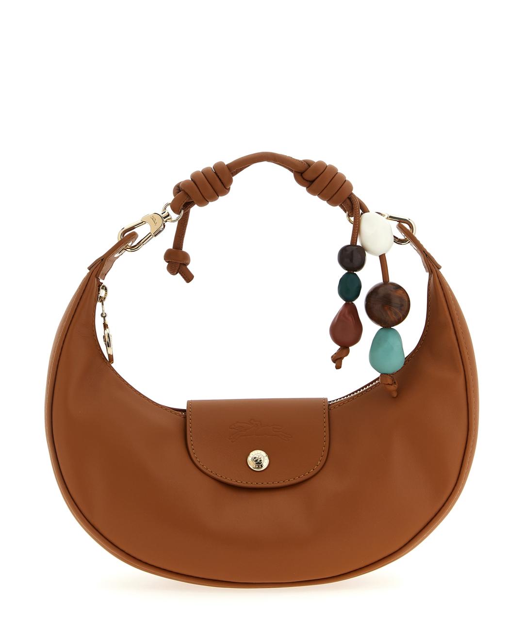 LONGCHAMP Коричневая кожаная сумка через плечо, фото 1