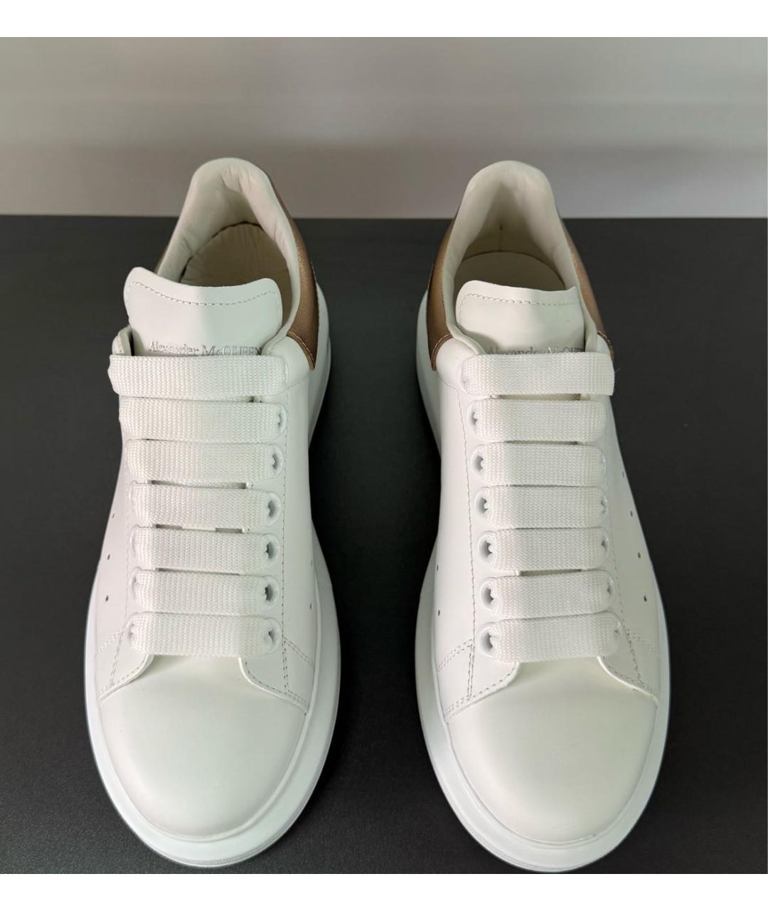 ALEXANDER MCQUEEN Белые кожаные кеды, фото 3
