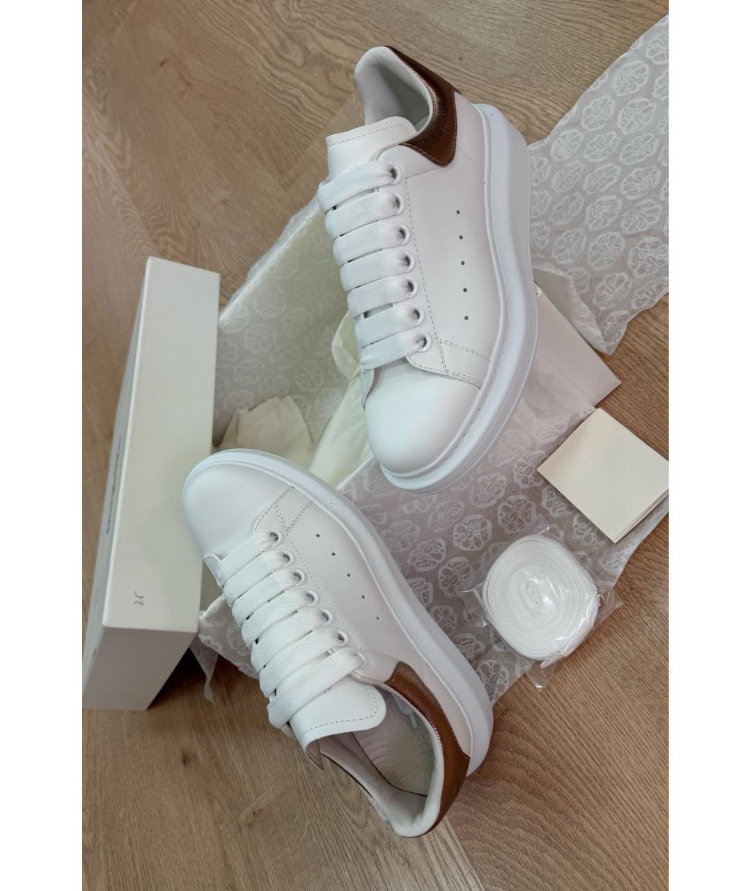 ALEXANDER MCQUEEN Белые кожаные кеды, фото 6