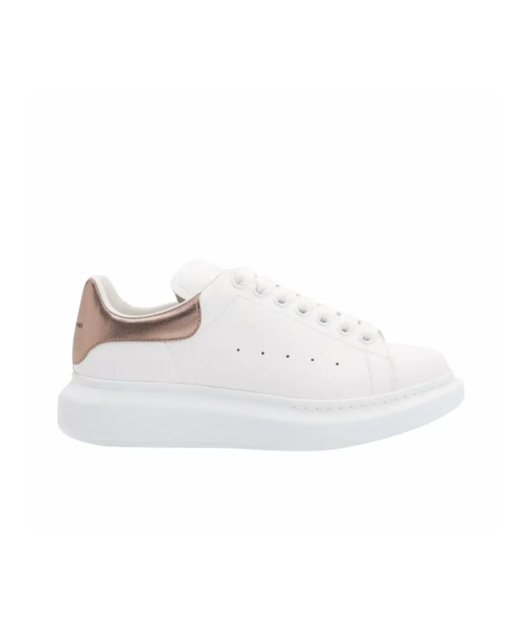 ALEXANDER MCQUEEN Белые кожаные кеды, фото 1