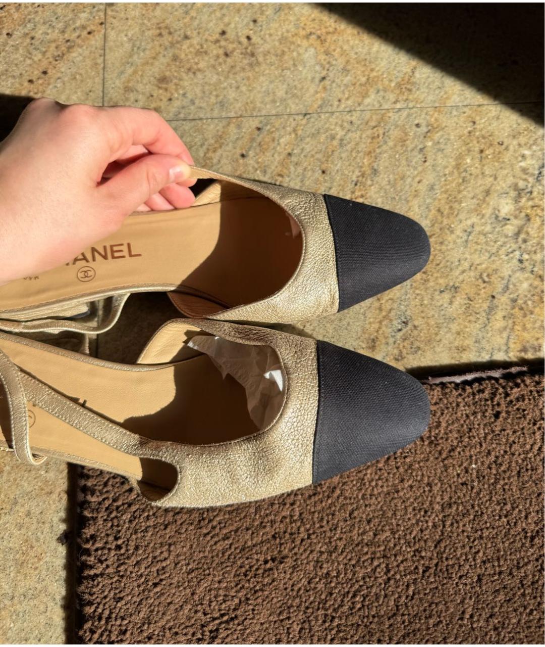 CHANEL Бежевые туфли, фото 4