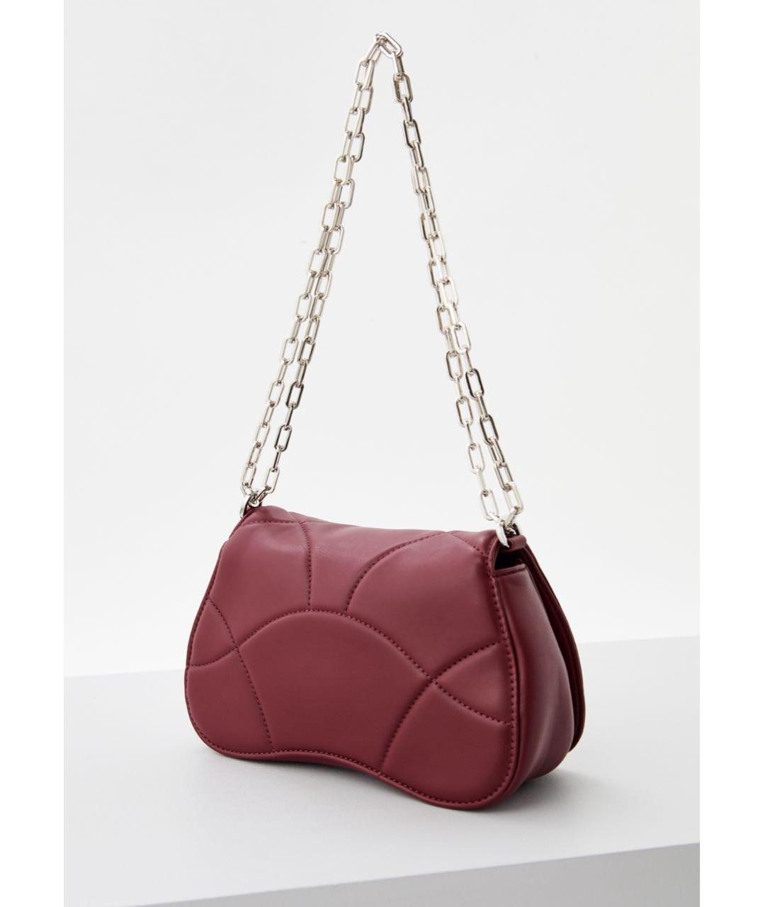 TRUSSARDI Бордовая сумка через плечо из искусственной кожи, фото 2