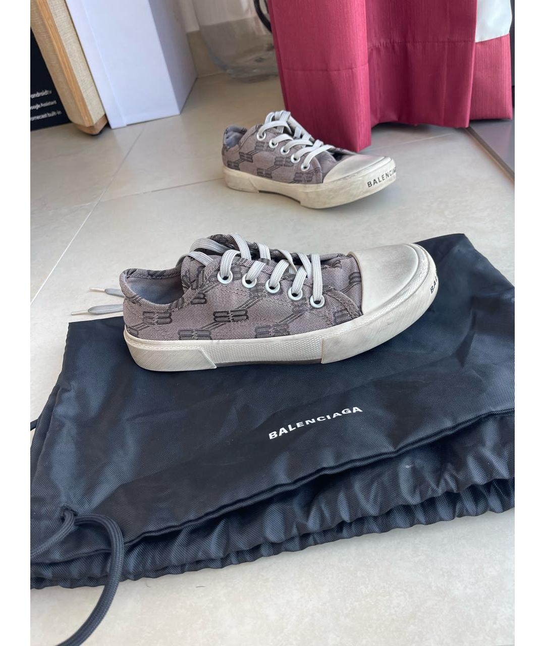 BALENCIAGA Коричневые текстильные кеды, фото 6