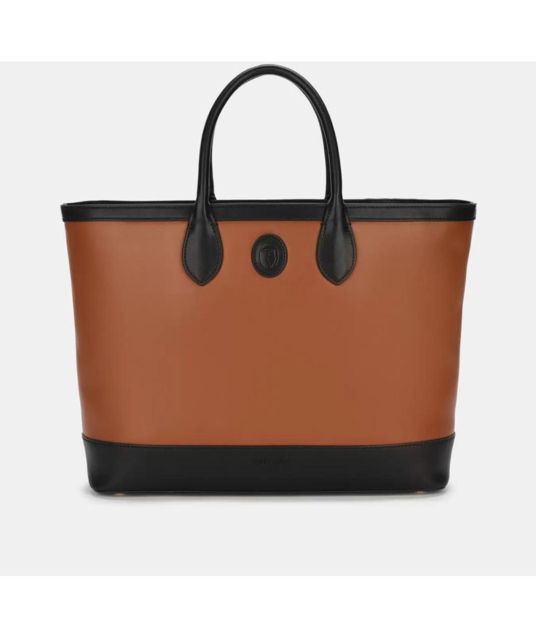 TRUSSARDI Коричневая сумка тоут из искусственной кожи, фото 5