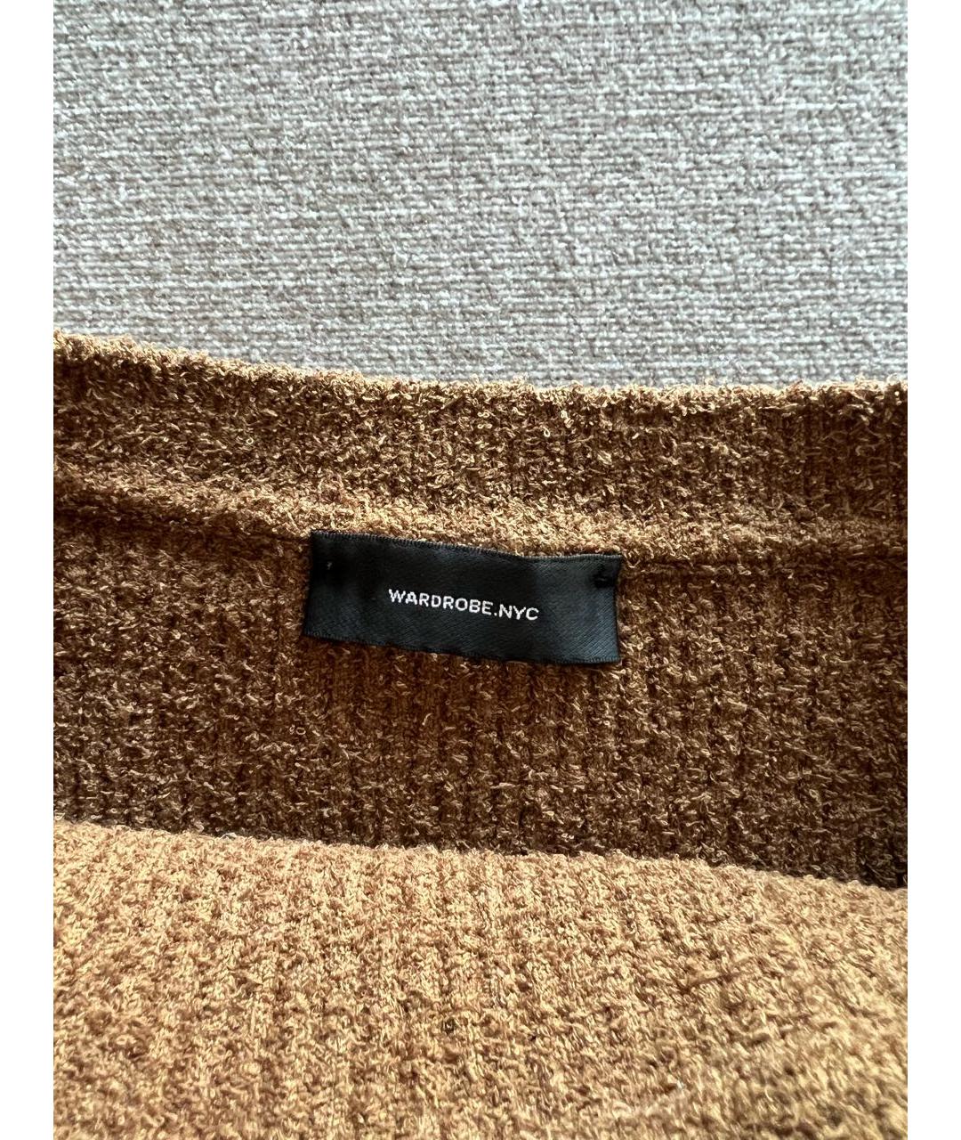 WARDROBE.NYC Коричневая юбка мини, фото 3