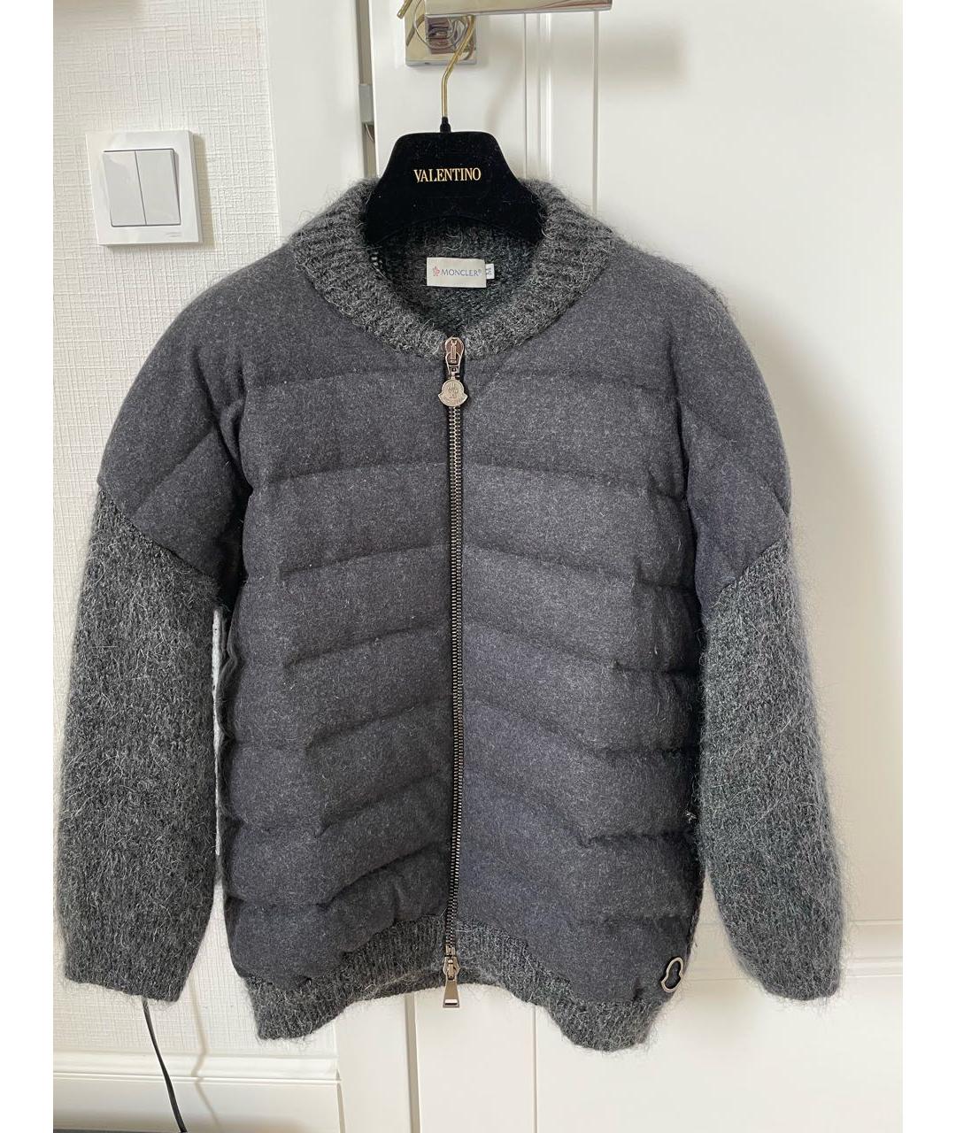 MONCLER Антрацитовая шерстяная куртка, фото 8